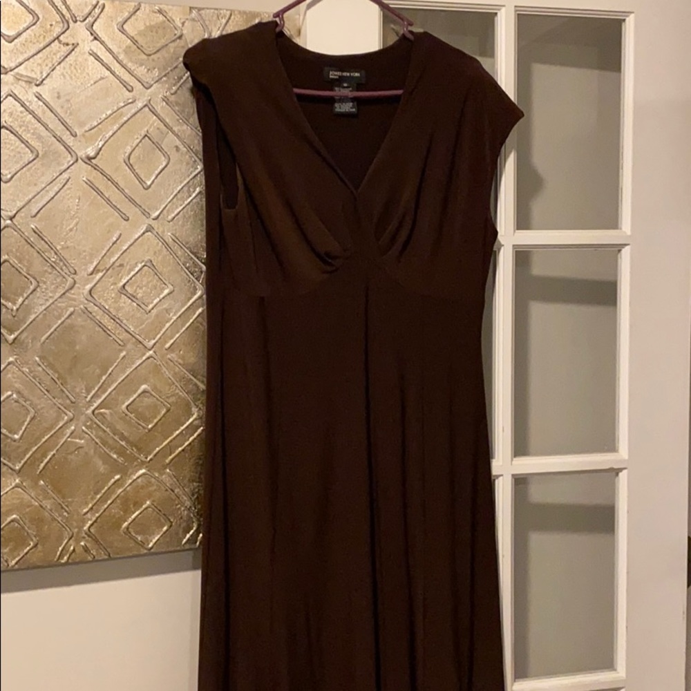 Brown shift dress